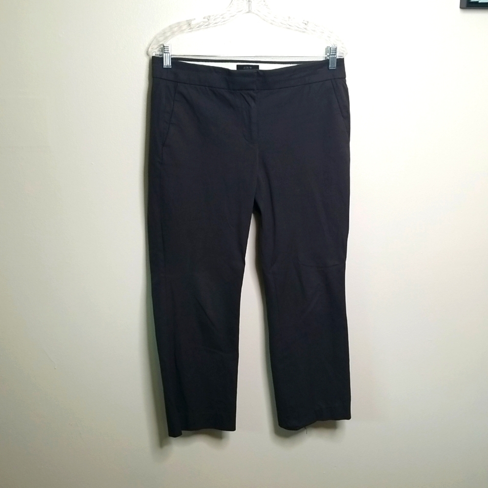 J Crew Campbell Cropped Pants Dark Gray Size 6